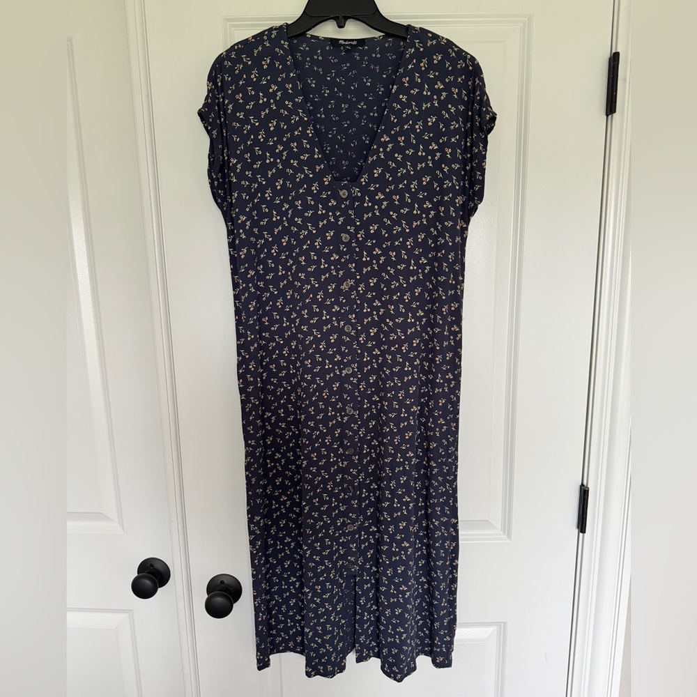 Madewell Button Up Floral Midi Dress